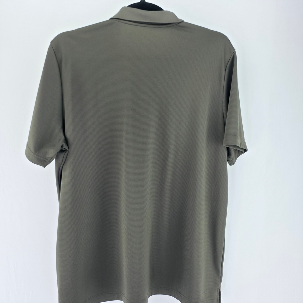 Adidas Polo Shirt Mens 2XL Olive Green Golf Performance Short Sleeve Athletic - Picture 2 of 16